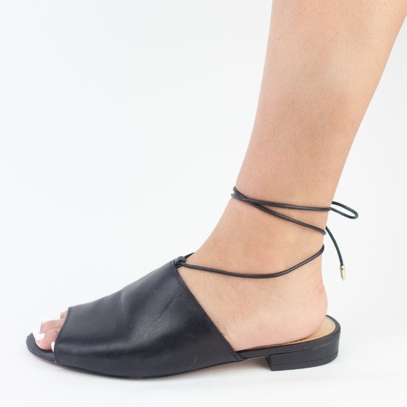 Lace Up Leather Sandal Mules, SAM EDELMAN - Picture 1 of 5